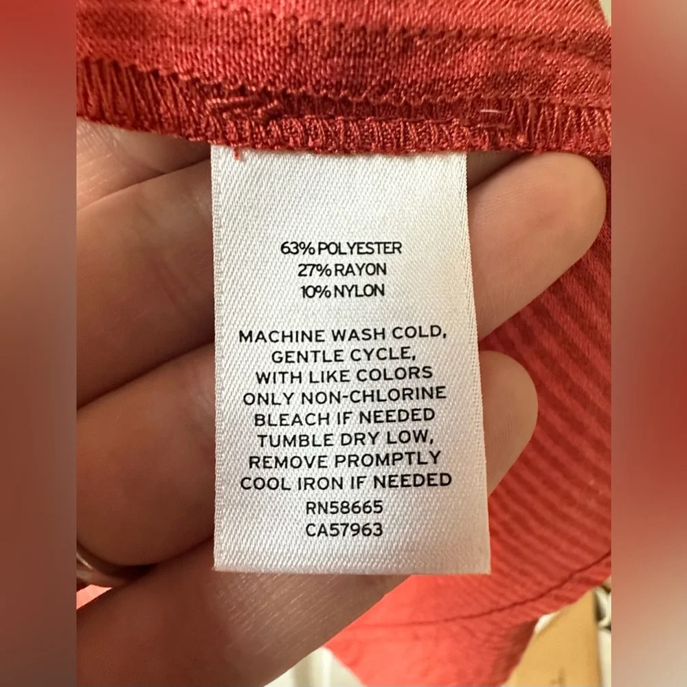 Halogen (Nordstrom) Orange Tie-waist Midi Shirt Dress NWOT - Picture 8 of 9